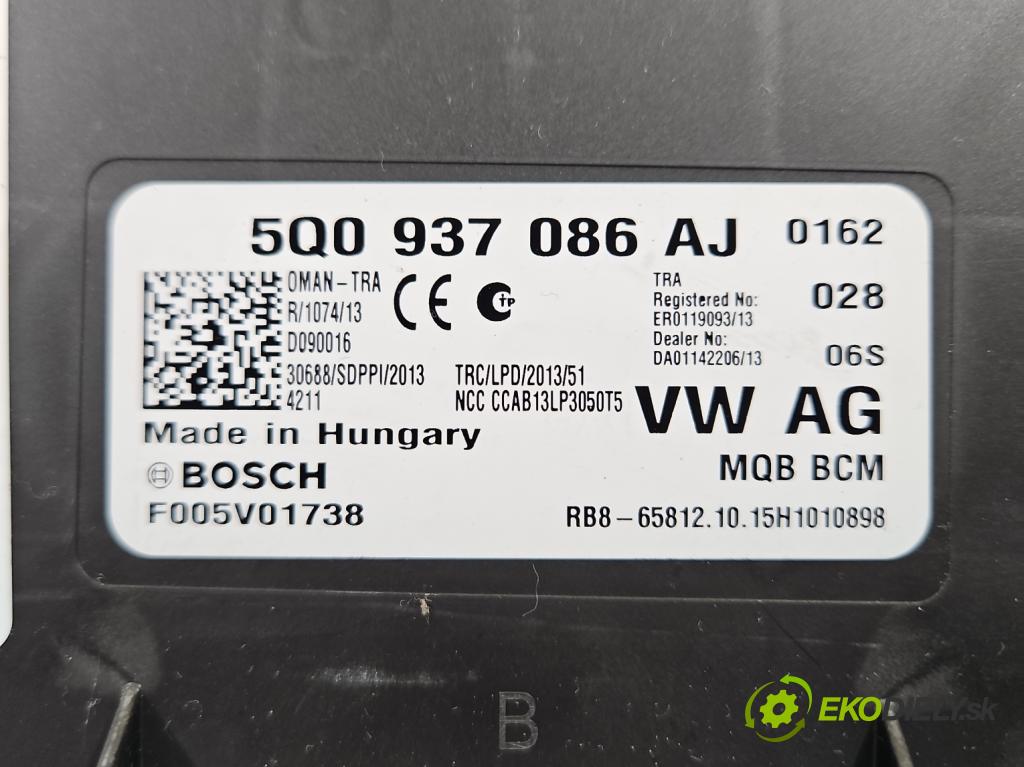 Skoda Octavia III 2013- 1.6 TDI 110 hp manual 81 kW 1598 cm3 5- řídící jednotka komfortu 5Q0937086AJ