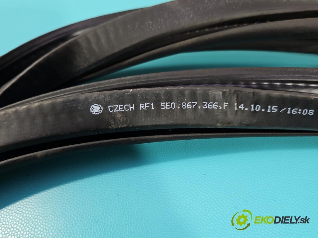 Skoda Octavia III 2013- 1.6 TDI 110 hp manual 81 kW 1598 cm3 5- Těsnění: dveře přední pravé 5E0867366F
