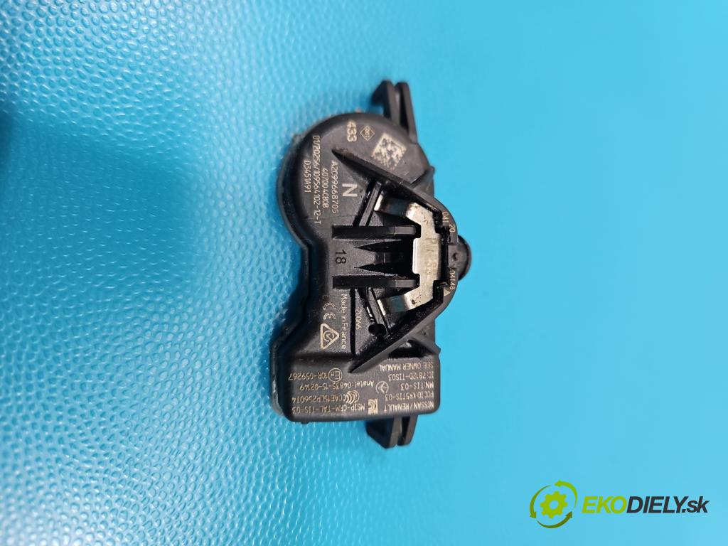 Renault Kadjar 2015-2022 1.3 140 HP automatic 103 kW 1332 cm3 5- snímač tlak: pneumatika A2C99668705 (Snímač tlaku v pneumatike)