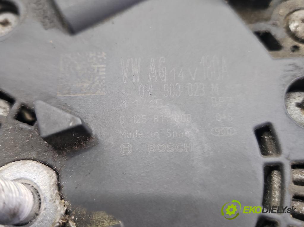 Skoda Octavia III 2013- 1.6 TDI 110 HP manual 81 kW 1598 cm3 5- Alternator 03L903023M (Alternátor)