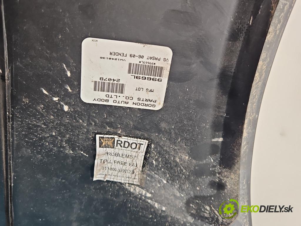 Vw Passat B6 2005-2010 1.9 TDI 105 hp manual 77 kW 1896 cm3 4- blatnik přední levý  (Levý přední blatník)