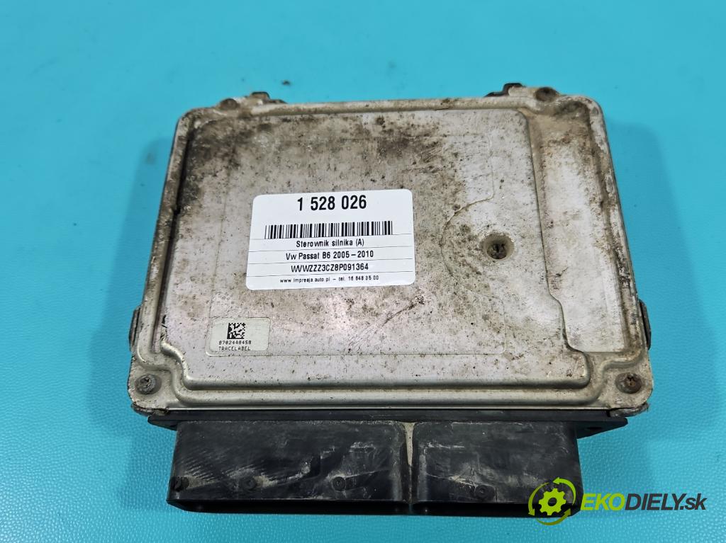 Vw Passat B6 2005-2010 1.9 TDI 105 HP manual 77 kW 1896 cm3 4- riadiaca jednotka motora 03G906021LR