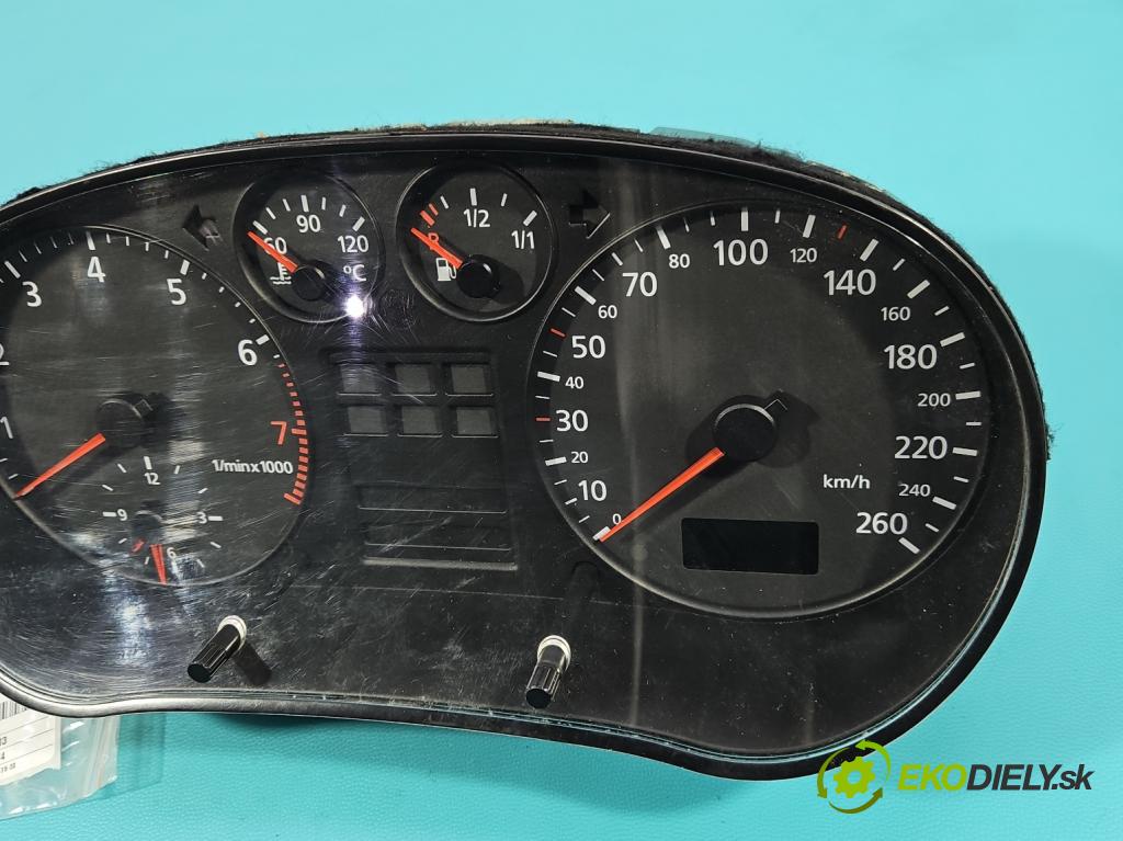 Audi A3 8L 1996-2003 1.6 sr 101 HP manual 74 kW 1595 cm3 3- prístrojovka/ budíky 8L0919860E (Prístrojová doska)