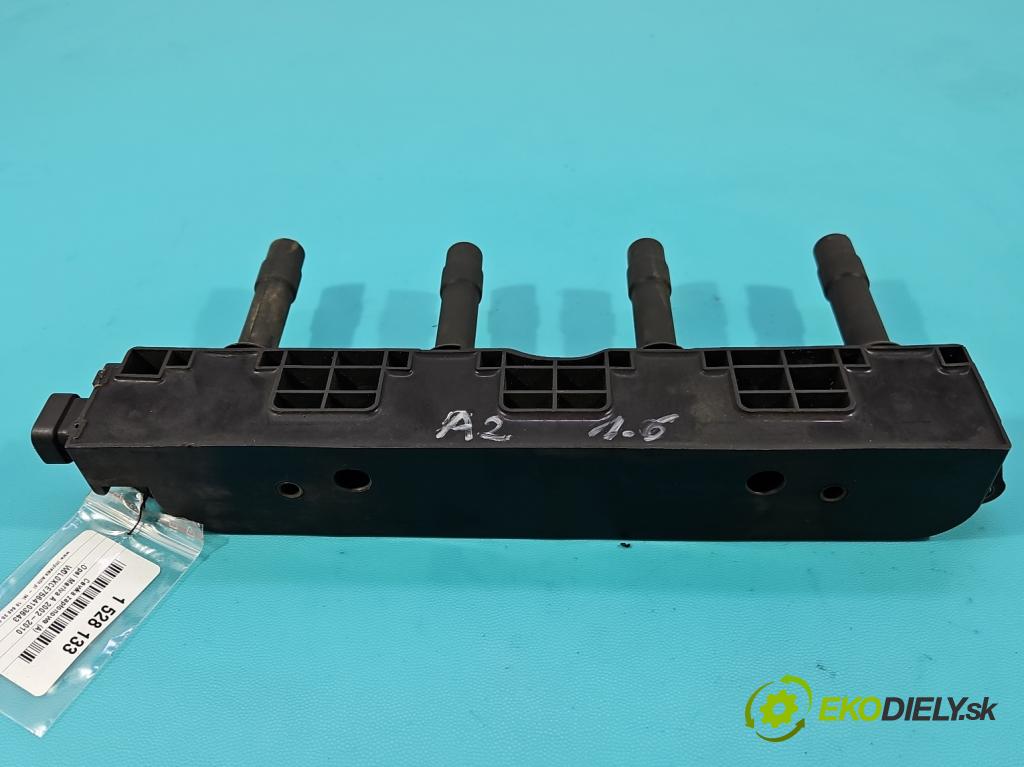 Opel Meriva A 2002-2010 1.6 16v 101 HP manual 74 kW 1598 cm3 5- cievka zapaľovacia  (Zapaľovacia cievka)