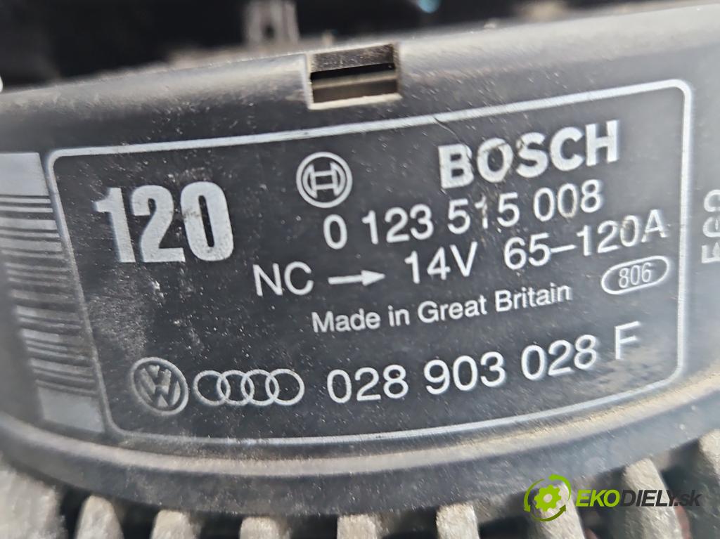 Audi A4 B5 1994-2001 1.9 tdi 90 HP manual 66 kW 1896 cm3 4- Alternator 0123515008 (Alternátor)