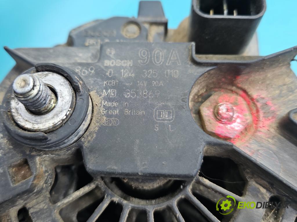 Mitsubishi Space star 1.3 16V 86 HP manual 63 kW 1299 cm3 5- Alternator 0124325010 (Alternátor)