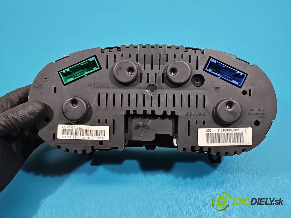 Seat Leon I 1999-2005 1.6 16v 105 HP manual 77 kW 1598 cm3 5- prístrojovka/ budíky W01M0920822A (Prístrojová doska)