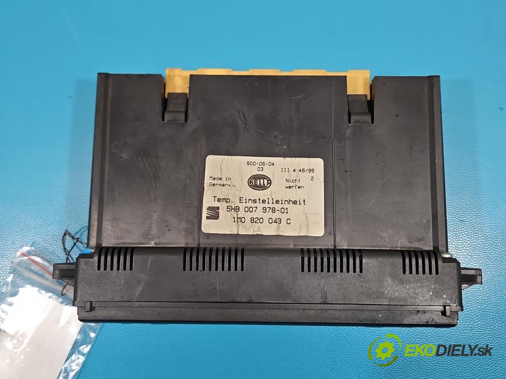 Seat Leon I 1999-2005 1.6 16v 105 HP manual 77 kW 1598 cm3 5- panel kúrenia 1M0820043C