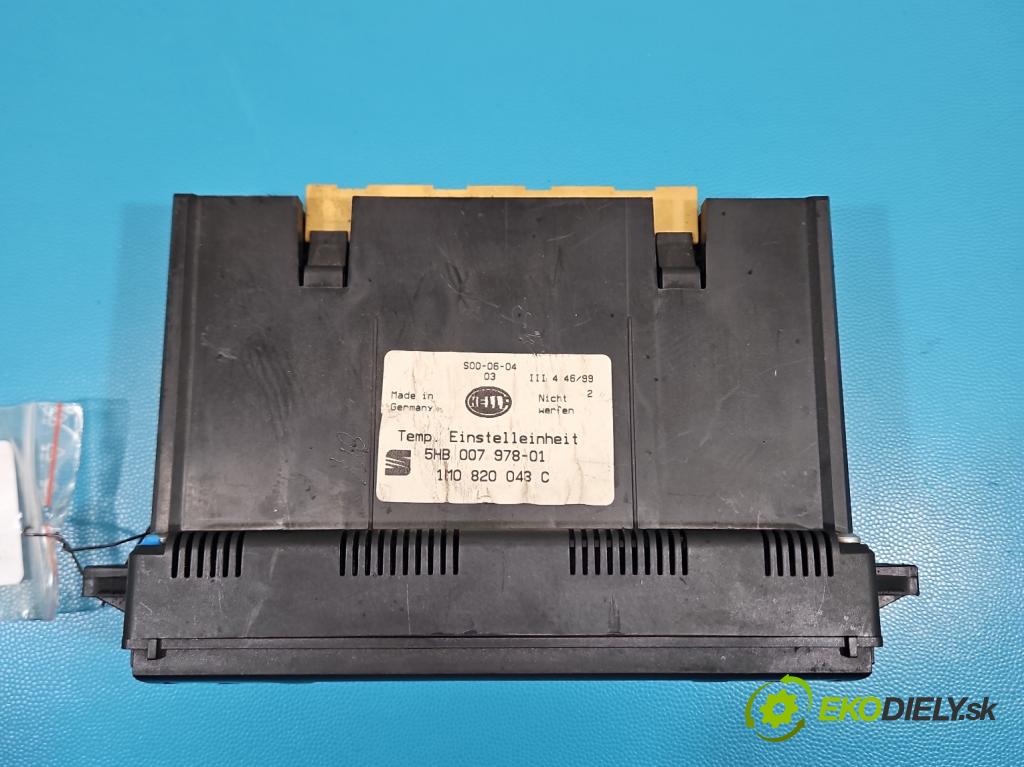 Seat Leon I 1999-2005 1.6 16v 105 HP manual 77 kW 1598 cm3 5- panel kúrenia 1M0820043C