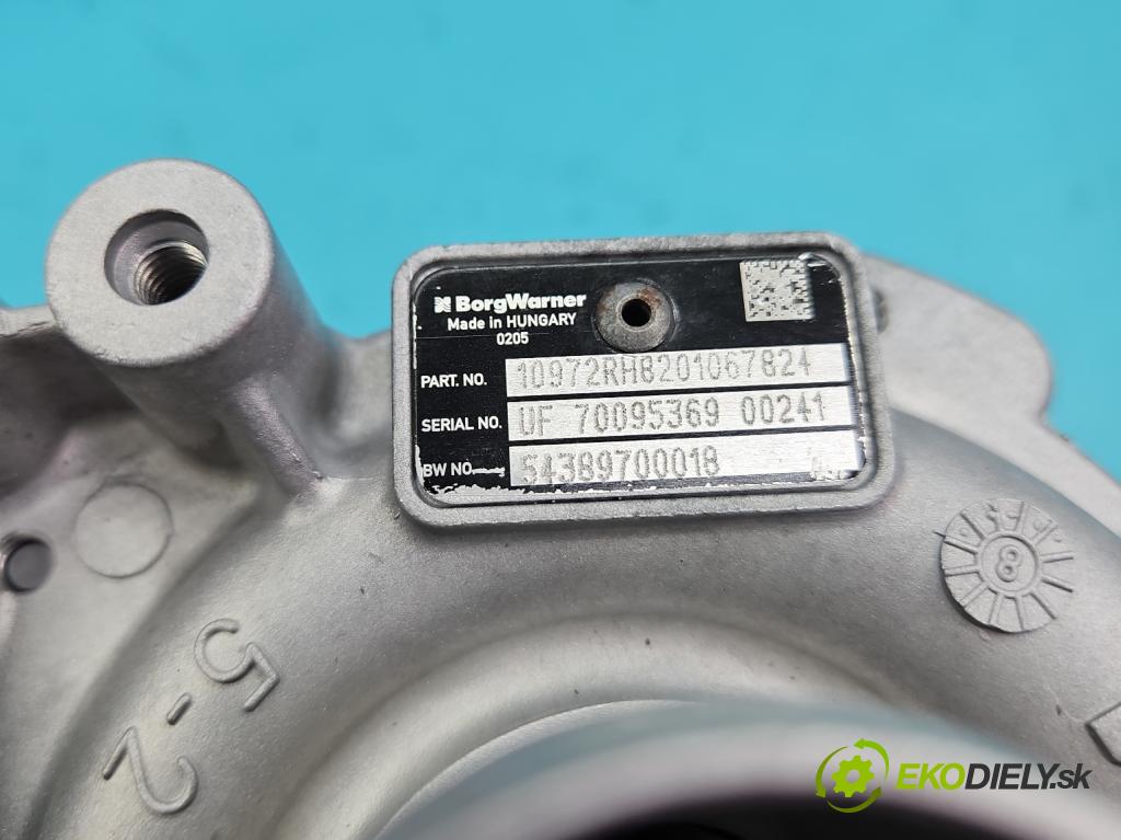 Nissan X-trail III T32 2013-2021 1.6 dci 131 hp manual 96 kW 1598 cm3 5- Turbodmychadlo repasováno 54389700018
