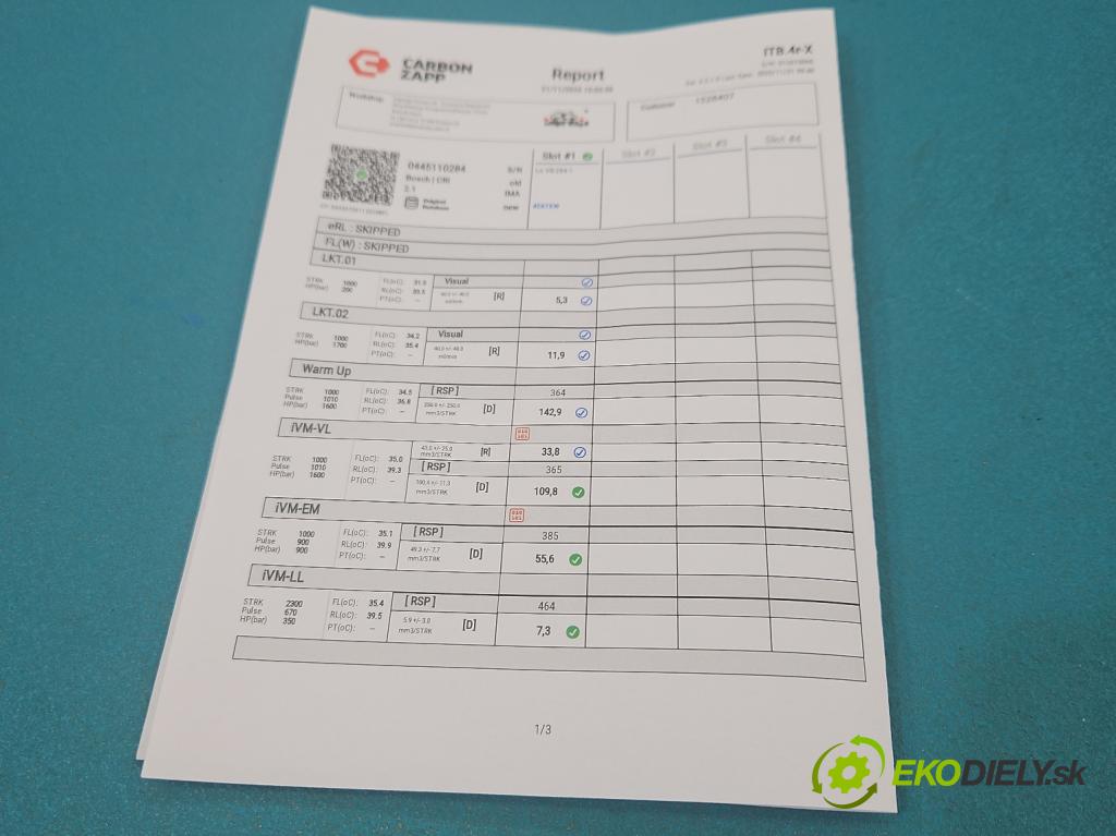 Renault Master II 1998-2010 2.5 DCI 114 HP manual 84 kW 2463 cm3 5- vstrek 0445110284 (Vstrekovač paliva)