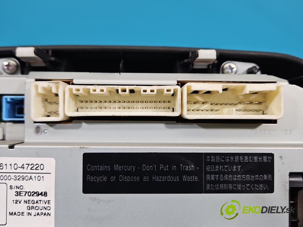 Toyota Prius II XW20 2003-2009 1.5b: 77 HP automatic 57 kW 1497 cm3 5- Zobrazit: 86110-47220 (Prístrojová doska)