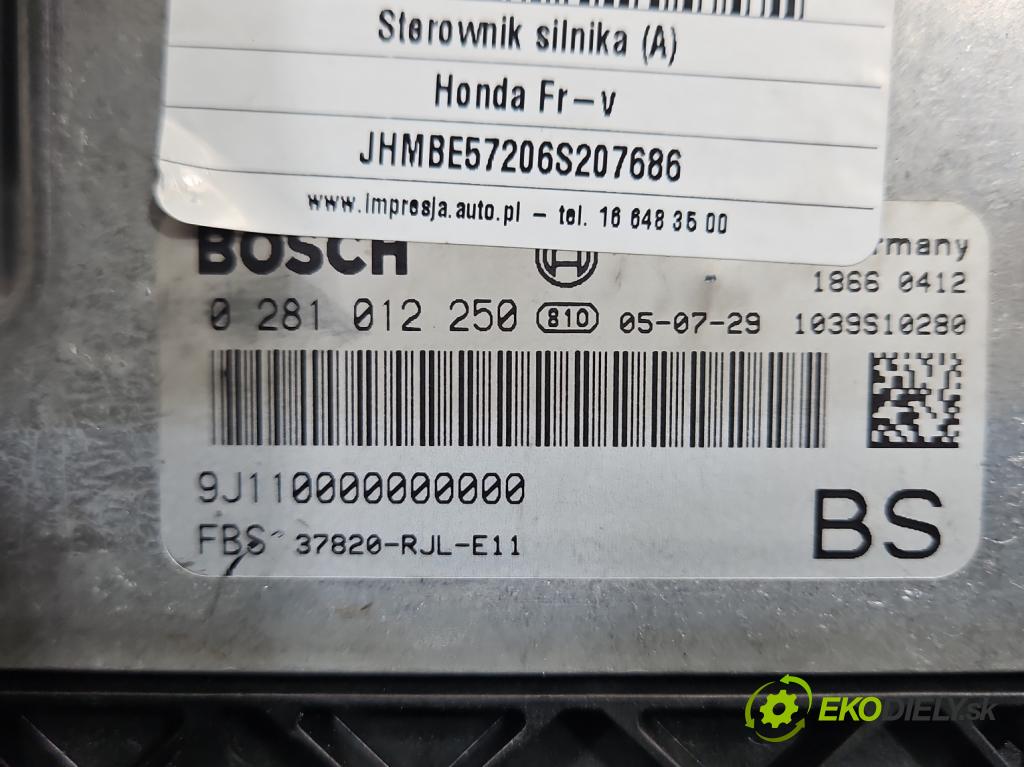 Honda Fr-v 2.2 i-CTDi 140 HP manual 103 kW 2204 cm3 5- riadiaca jednotka motora 0281012250