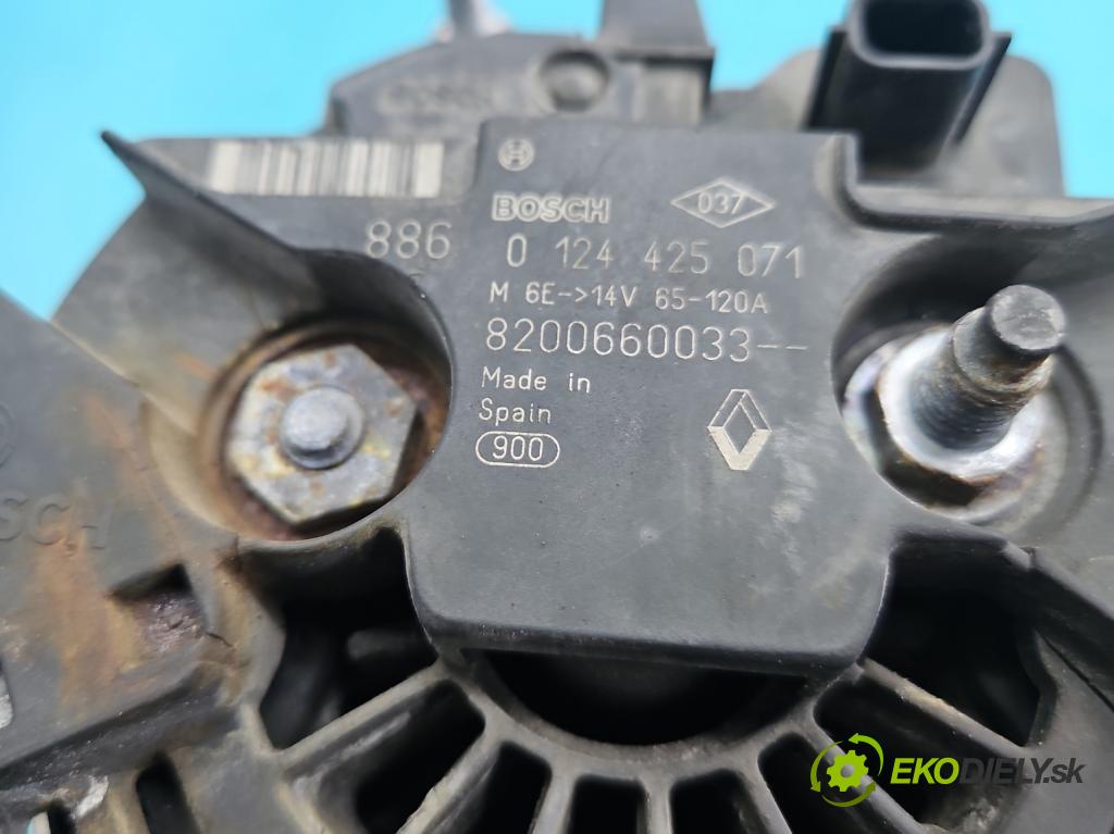 Renault Clio III 2005-2012 1.5 dci 68 HP manual 50 kW 1461 cm3 5- Alternator 0124425071 (Alternátor)