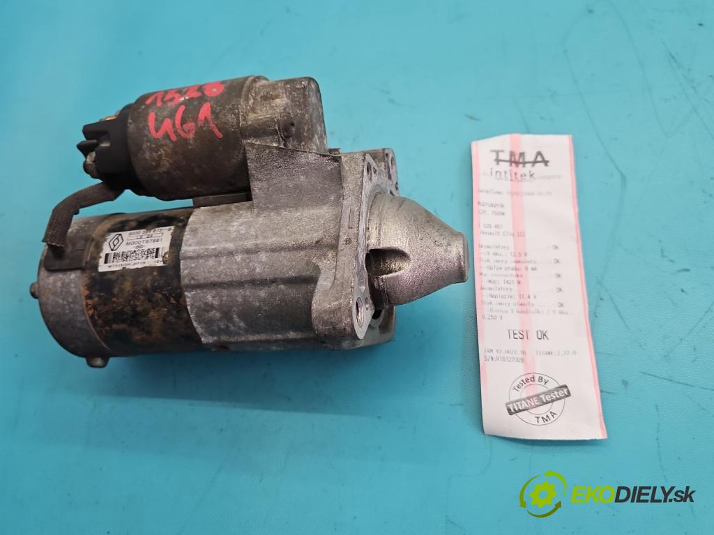 Renault Clio III 2005-2012 1.5 dci 68 HP manual 50 kW 1461 cm3 5- štartér 820058675B (Štartér)