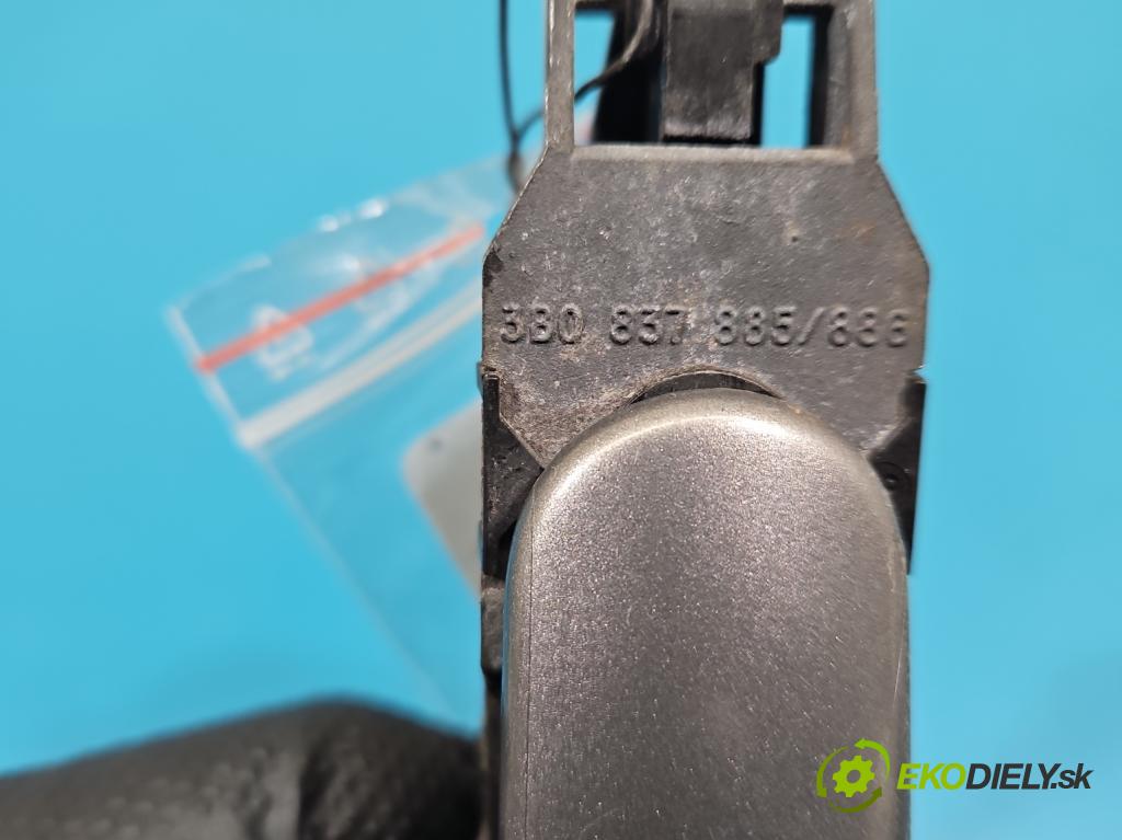 Seat Leon I 1999-2005 1.6 16v 105 HP manual 77 kW 1598 cm3 5- rukoväť predné ľavé mimo: 3B0837885 (Kľučka dverí vonkajšia predná ľavá)