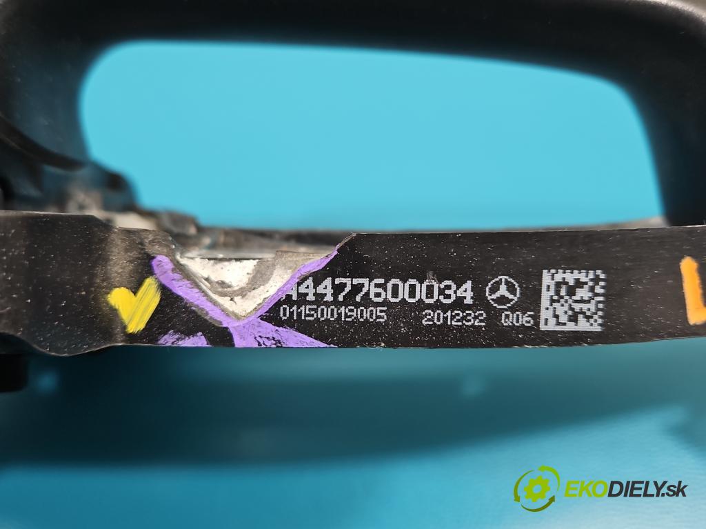 Mercedes Vito W447 2014- 1.75 cdi 102 HP manual 75 kW 1750 cm3 5- rukoväť predné ľavé mimo: A4477600034 (Kľučka dverí vonkajšia predná ľavá)