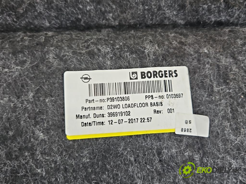 Opel Astra V 2015-2022 1.4 T 125 HP manual 92 kW 1399 cm3 5- koberec do auta kufra: 39103806