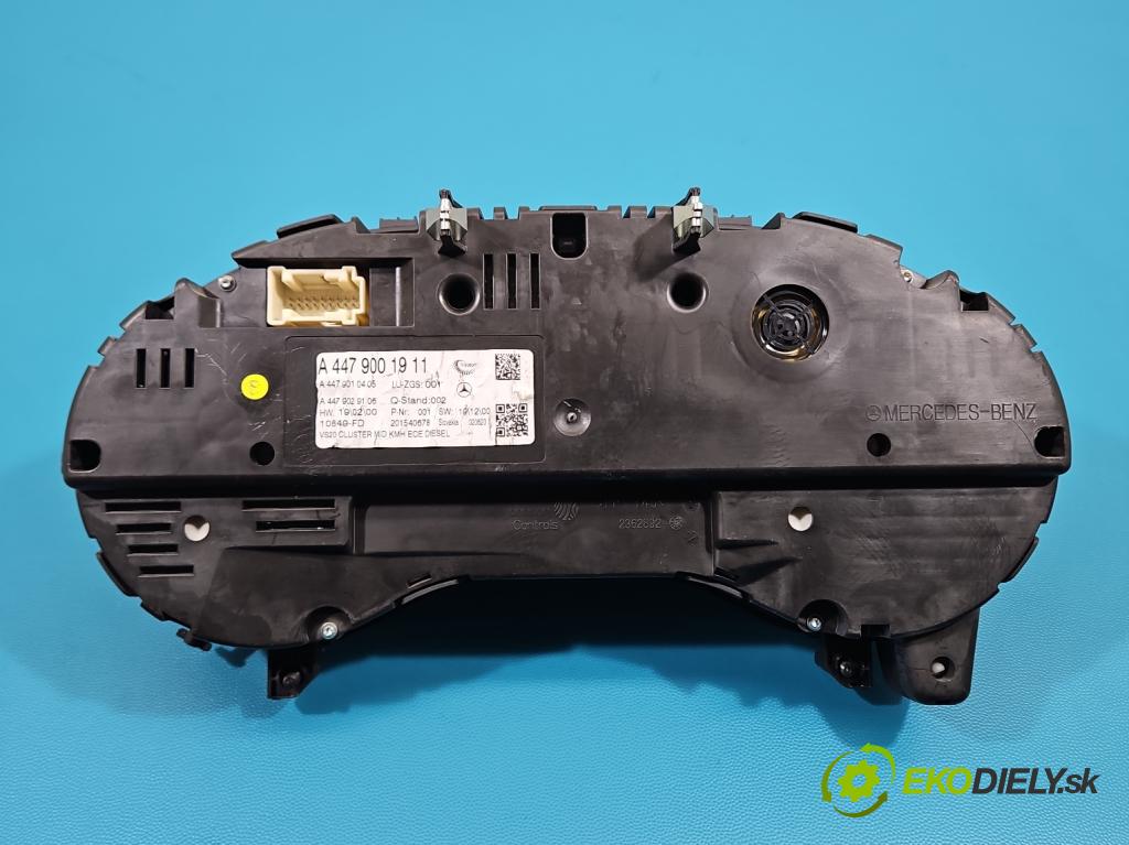 Mercedes Vito W447 2014- 1.75 cdi 102 HP manual 75 kW 1750 cm3 5- prístrojovka/ budíky A4479001911 (Prístrojová doska)