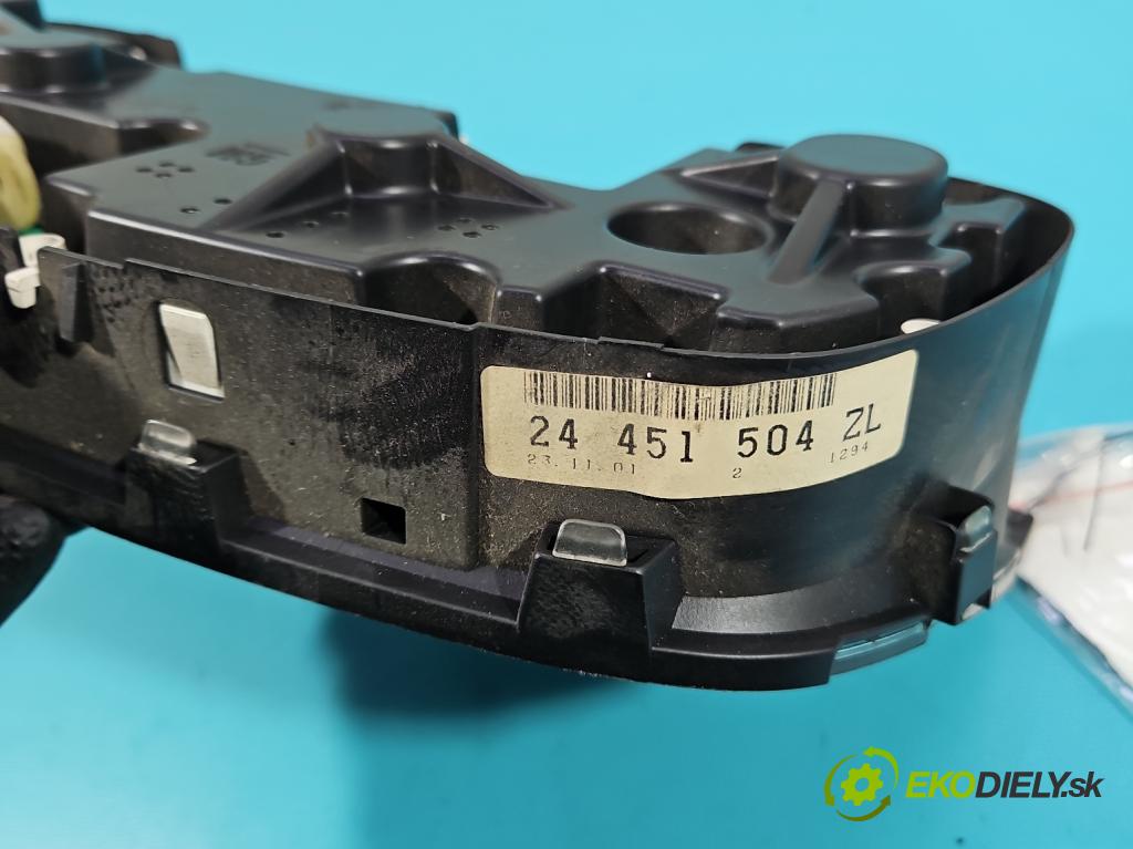 Opel Astra II 1998-2009 1.6 16v 101 HP manual 74 kW 1598 cm3 5- prístrojovka/ budíky 24451504ZL (Prístrojová doska)