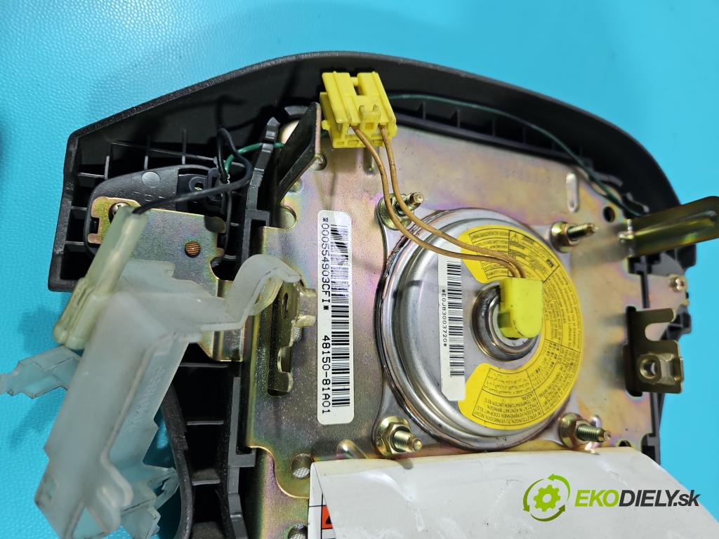 Suzuki JIMNY III 1998-2018 1.3 16V VVT 80 HP manual 59 kW 1298 cm3 3- airbag vzduch: Řidiči: 48150-81A01 (Airbag)