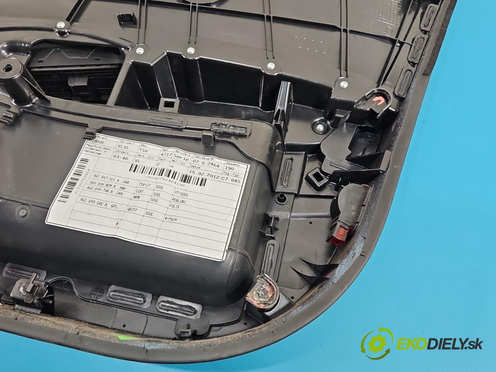 Audi A6 C7 2011-2018 3.0 TDI 204 HP automatic 150 kW 2967 cm3 5- Čalounictví: dvere predné ľavé 4G1867105