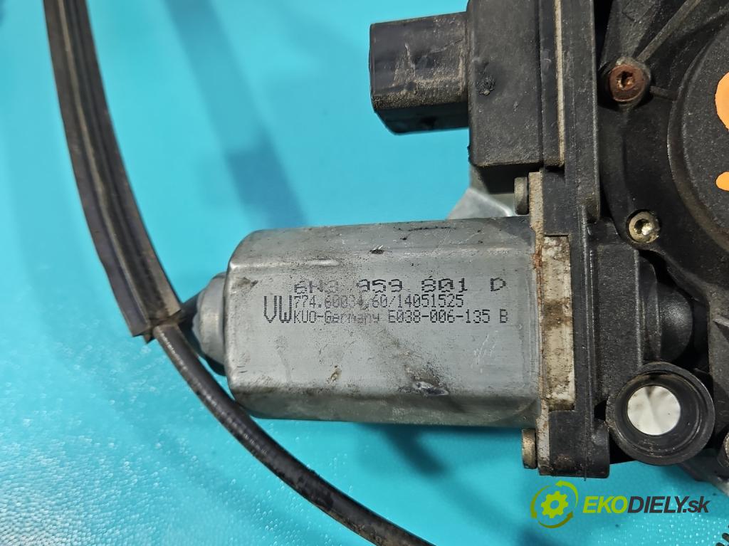 Vw Polo III 6N 1994-2001 1.4 MPI 60 HP manual 44 kW 1390 cm3 5- mechanizmus okna predné ľavý