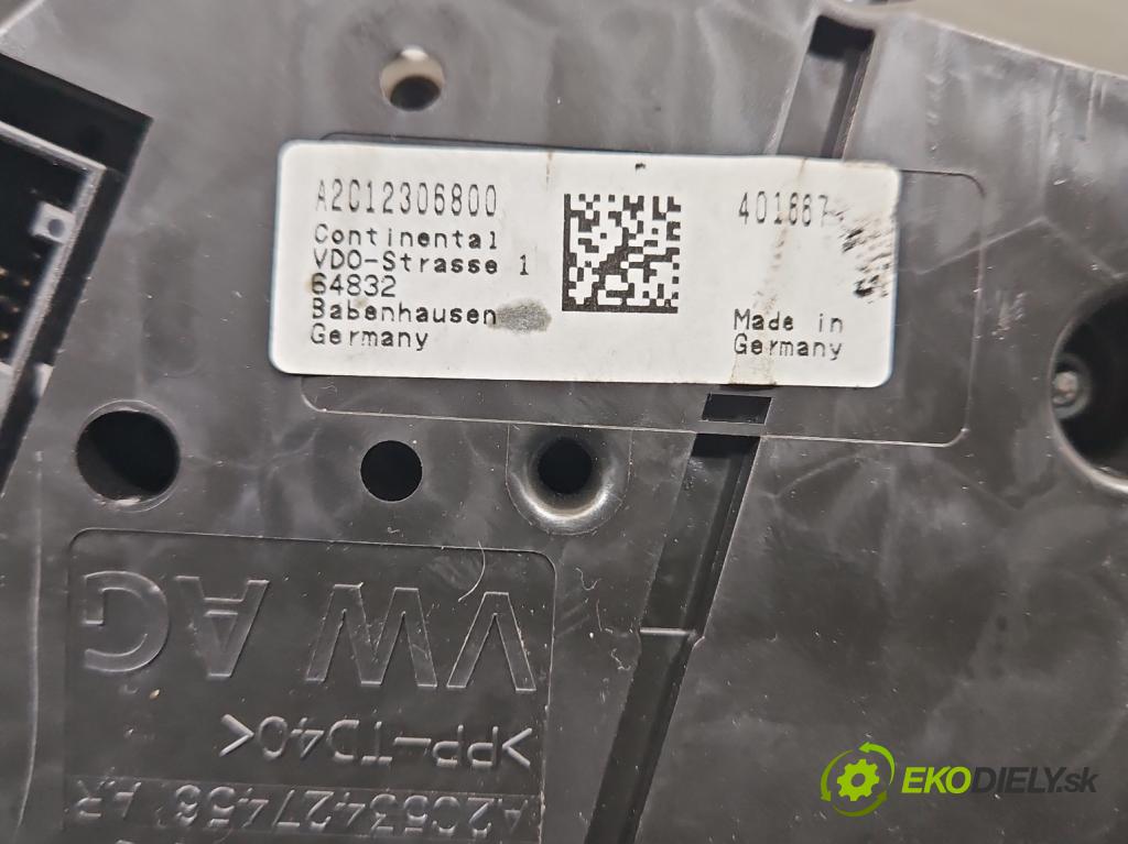 Vw Passat B8 2014 - 1.4 tsi 125 HP manual 92 kW 1395 cm3 4- prístrojovka/ budíky 3G0920740C (Prístrojová doska)