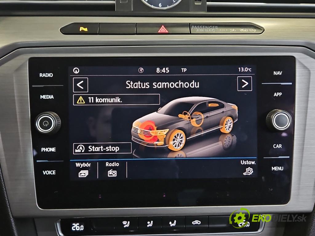 Vw Passat B8 2014 - 1.4 tsi 125 HP manual 92 kW 1395 cm3 4- Radio originál 5G6919605B