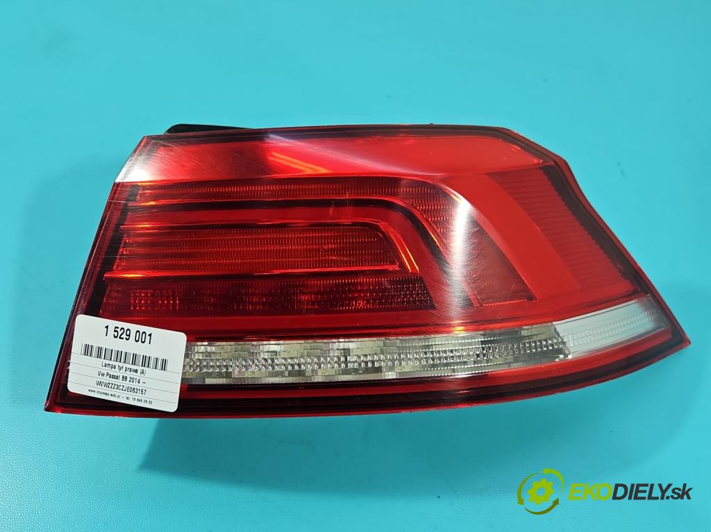 Vw Passat B8 2014 - 1.4 tsi 125 HP manual 92 kW 1395 cm3 4- svetlo / reflektor zadné pravé  (Kľučka dverí ostatné)