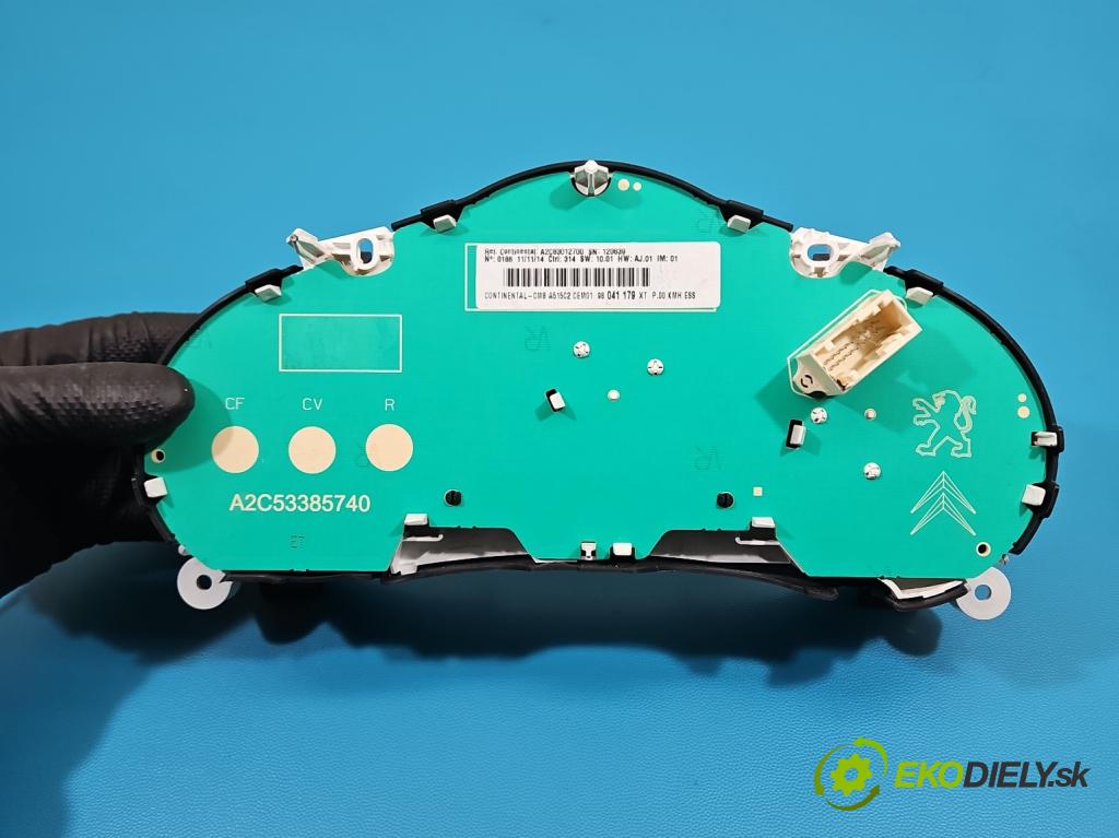 Citroen C3 II 2009-2016 1.2 Pure Tech: 82 HP manual 60 kW 1199 cm3 5- prístrojovka/ budíky 98041179XT (Prístrojová doska)