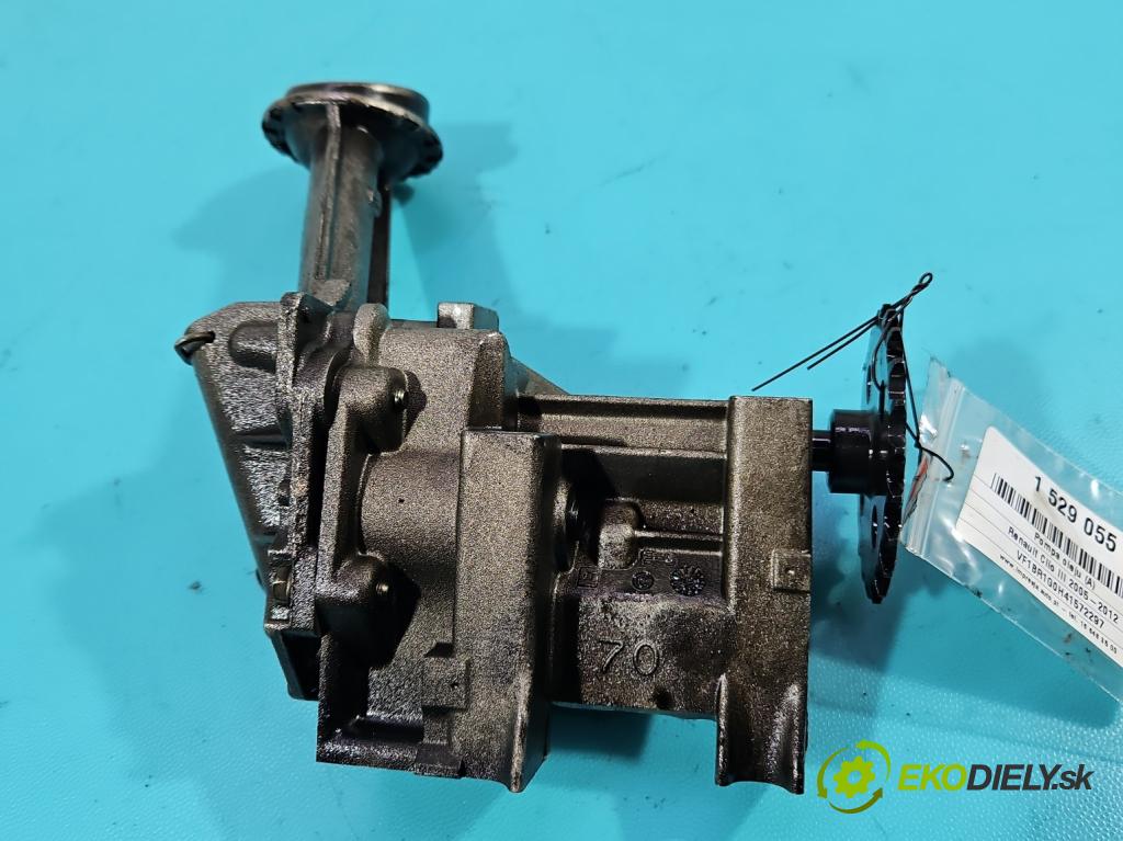 Renault Clio III 2005-2012 1.5 dci 68 HP manual 50 kW 1461 cm3 5- čerpadlo oleja: 8200307174 (Olejová pumpa)