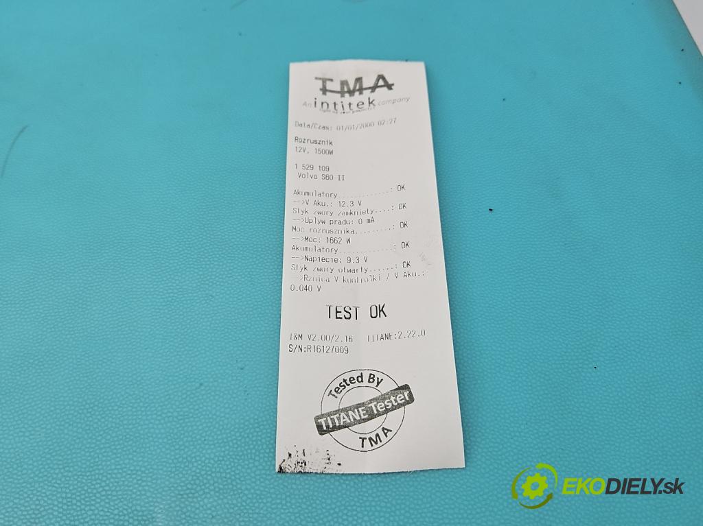 Volvo S60 II 2010-2018 2.0 D4 181KM automatic 133 kW 1969 cm3 4- štartér 30659576 (Štartér)