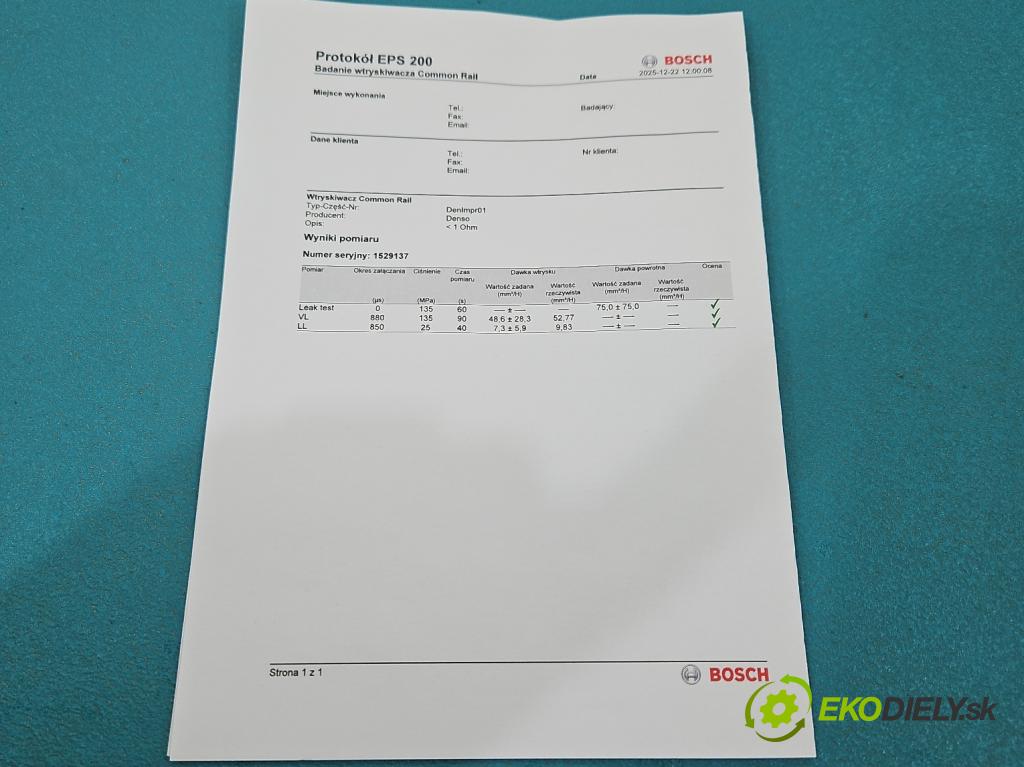 Volvo S60 II 2010-2018 2.0 D4 181KM automatic 133 kW 1969 cm3 4- vstrek 31405404 (Vstrekovač paliva)