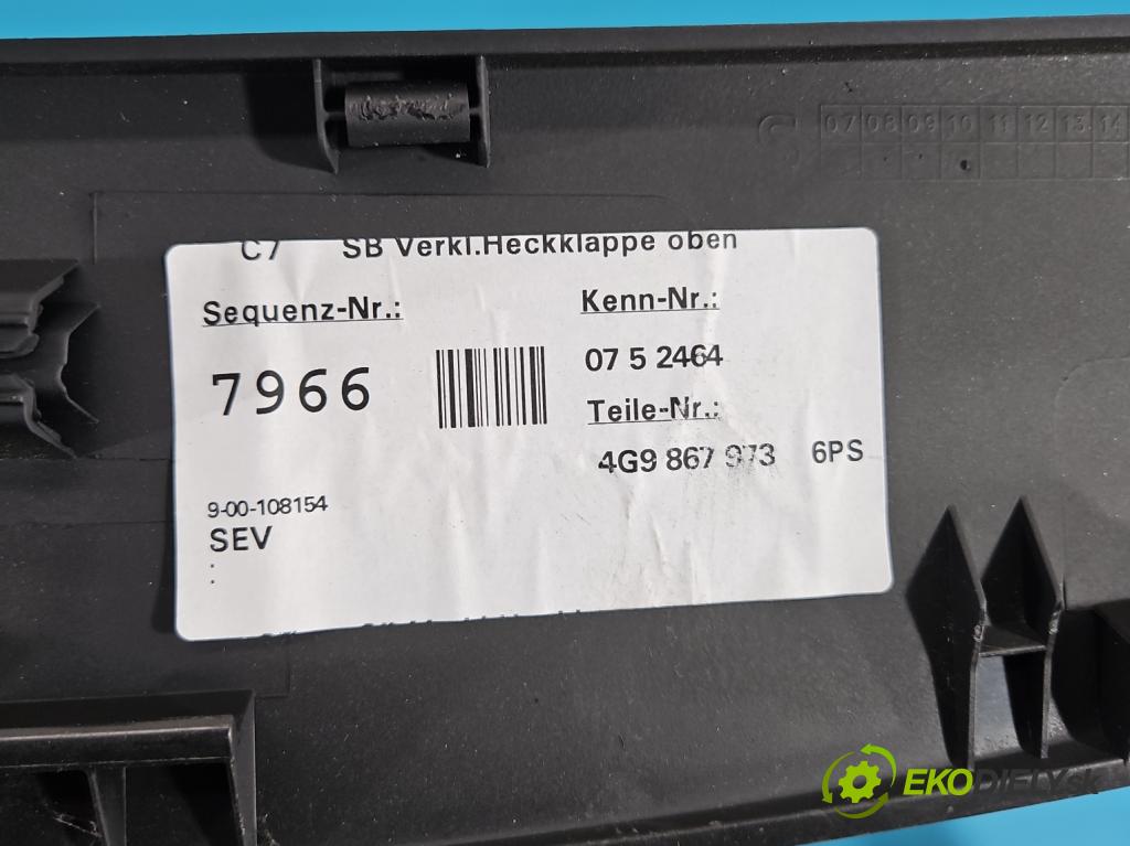 Audi A6 C7 2011-2018 3.0 TDI 204 HP automatic 150 kW 2967 cm3 5- Čalounictví: kufrové dvere 4G9867973
