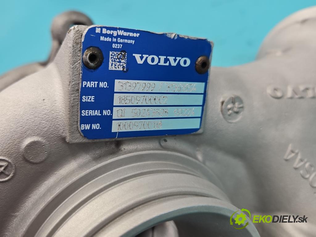 Volvo S60 II 2010-2018 2.0 D4 181KM automatic 133 kW 1969 cm3 4- Turbodmychadlo repasováno 16359700004