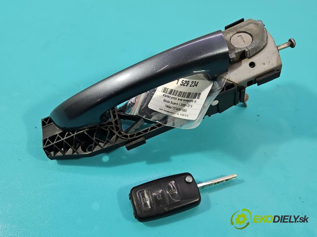 Skoda Superb II 2008-2015 2.0 TDI 170 HP automatic 125 kW 1968 cm3 5- rukoväť predné ľavé mimo:  (Kľučka dverí vonkajšia predná ľavá)