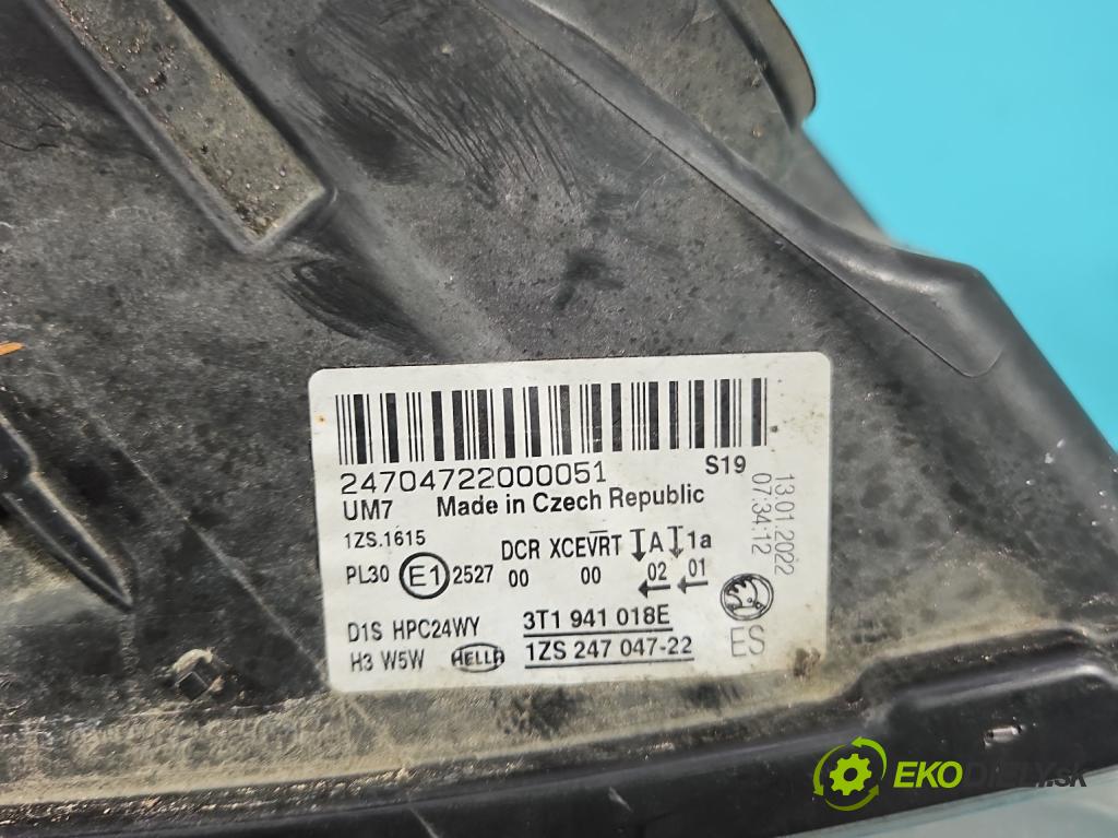 Skoda Superb II 2008-2015 2.0 TDI 170 hp automatic 125 kW 1968 cm3 5- světlo pravý 3T1941018E (Pravé přední světlo)