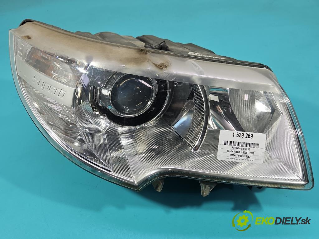 Skoda Superb II 2008-2015 2.0 TDI 170 hp automatic 125 kW 1968 cm3 5- světlo pravý 3T1941018E (Pravé přední světlo)