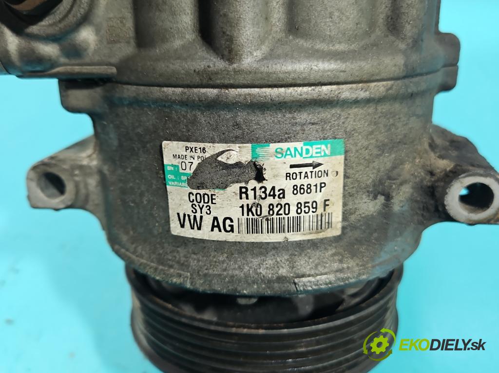 Skoda Superb II 2008-2015 2.0 TDI 170 HP automatic 125 kW 1968 cm3 5- Kompresor: klimatizácie 1K0820859F (Kompresor klimatizácie)