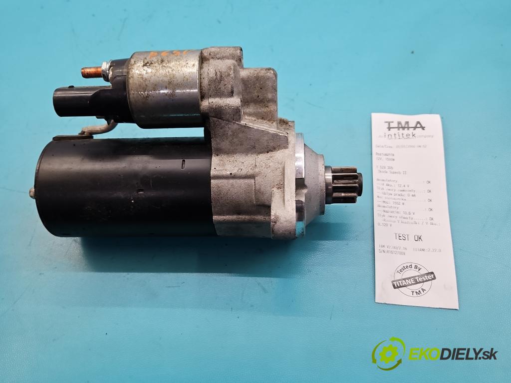 Skoda Superb II 2008-2015 2.0 TDI 170 HP automatic 125 kW 1968 cm3 5- štartér  (Štartér)