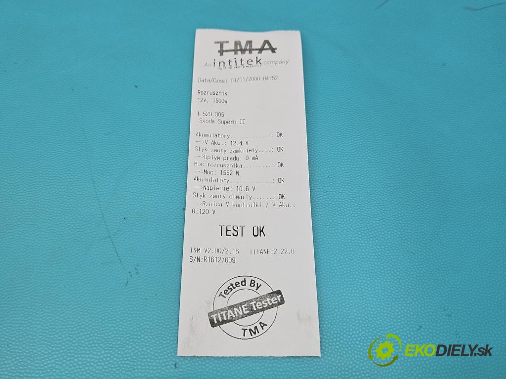 Skoda Superb II 2008-2015 2.0 TDI 170 HP automatic 125 kW 1968 cm3 5- štartér  (Štartér)