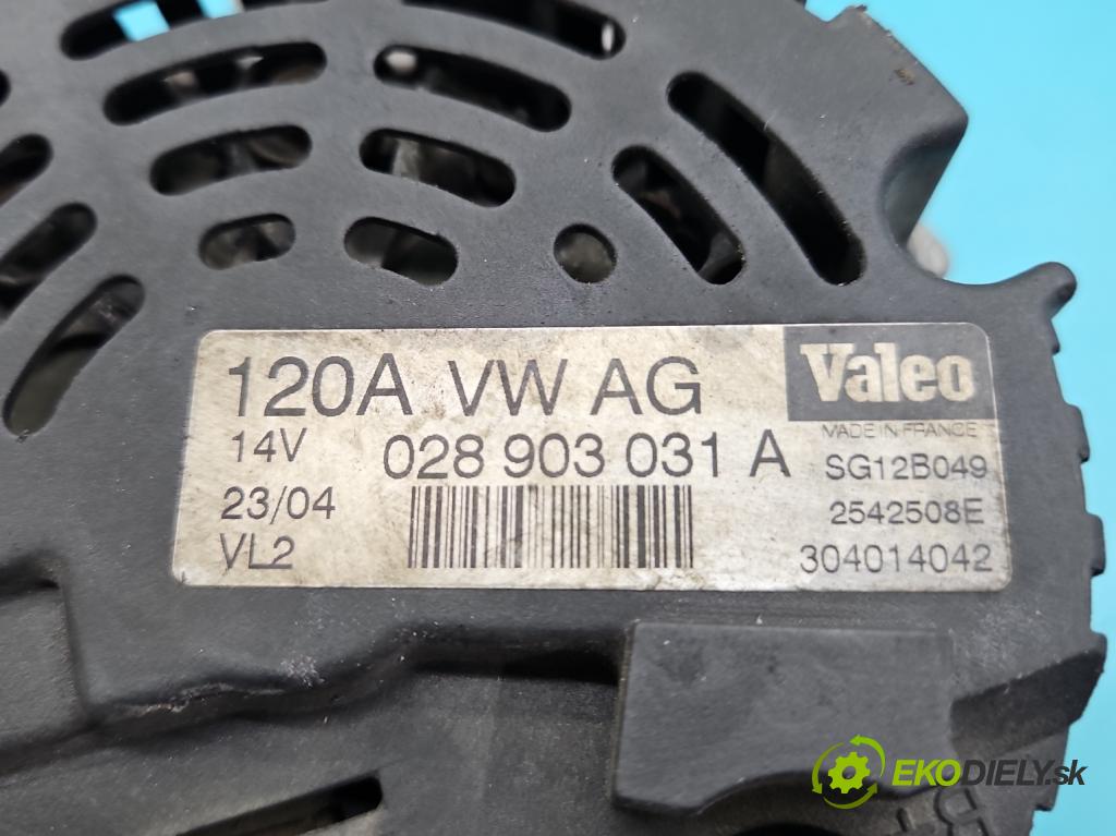 Vw Passat B5 1995-2005 1.9 TDI 131 HP manual 96 kW 1896 cm3 5- Alternator 028903031A (Alternátor)