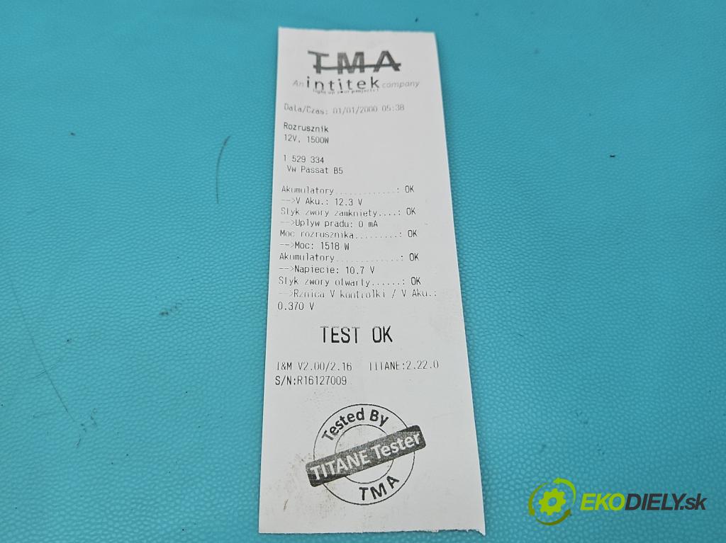 Vw Passat B5 1995-2005 1.9 TDI 131 HP manual 96 kW 1896 cm3 5- štartér 0001110128 (Štartér)