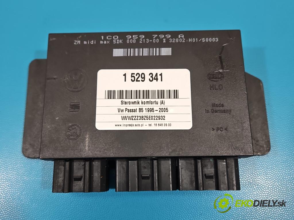 Vw Passat B5 1995-2005 1.9 TDI 131 hp manual 96 kW 1896 cm3 5- řídící jednotka komfortu 1C0959799A