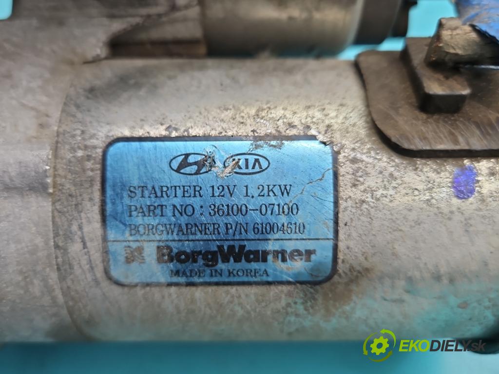 Kia Rio IV 2016-2023 1.2 16V 84KM manual 61.8 kW 1197 cm3 5- startér: 36100-07100 (Startér)