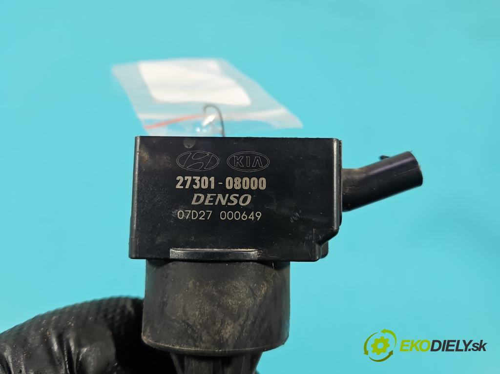 Kia Rio IV 2016-2023 1.2 16V 84KM manual 61.8 kW 1197 cm3 5- cievka zapaľovacia 27301-08000 (Zapaľovacia cievka)