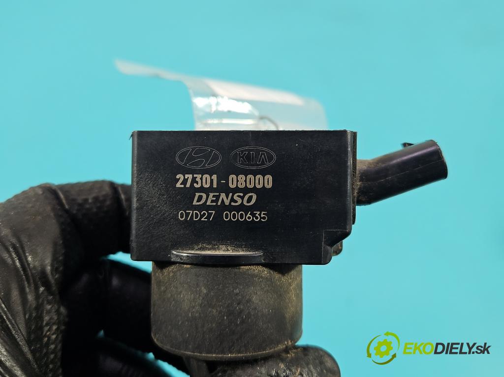 Kia Rio IV 2016-2023 1.2 16V 84KM manual 61.8 kW 1197 cm3 5- cievka zapaľovacia 27301-08000 (Zapaľovacia cievka)