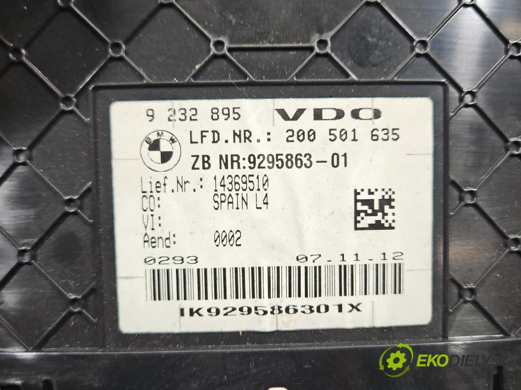 Bmw 3 F30 2011-2018 2.0d 184hp manual 135 kW 1995 cm3 5- prístrojovka/ budíky 9232895 (Prístrojová doska)