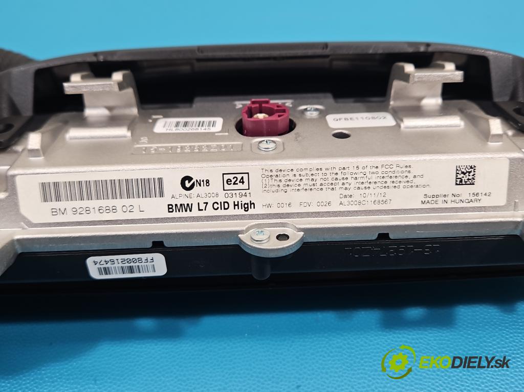 Bmw 3 F30 2011-2018 2.0d 184hp manual 135 kW 1995 cm3 5- Zobrazit: 9281688 (Prístrojová doska)